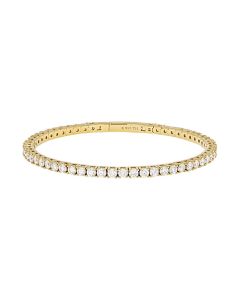 5.05 DEW Moissanite Bangle in 925 Yellow Gold Plated