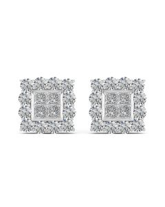 Diamond Halo Stud Aenean Four