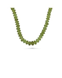 165.00 Cts Peridot Beaded Necklace in 925