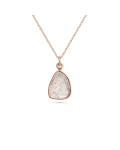 0.76 Cts Diamond Slice Necklace in 14K Rose Gold