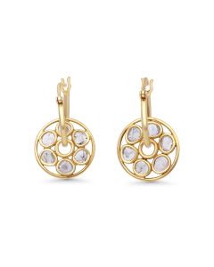 1.25 Cts Diamond Slice Earring in 14K Yellow Gold