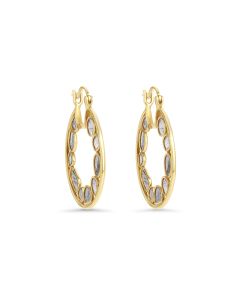 2.17 Cts Diamond Slice Earring in 14K Yellow Gold