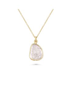 0.8 Cts Diamond Slice Necklace in 14K Yellow Gold