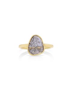 0.7 Cts Diamond Slice Ring in 14K Yellow Gold