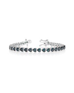 1.95 Cts Blue Diamond Bracelet in 925