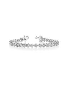1.95 Cts White Diamond Bracelet in 925