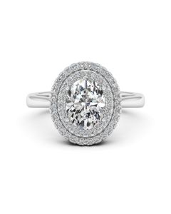 2.00 DEW White Moissanite Ring in 14K White Gold