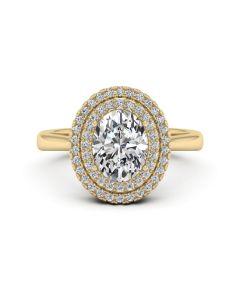 2.00 DEW White Moissanite Ring in 14K Yellow Gold