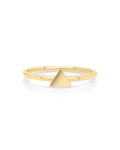 Triangle Ring in 14K Yellow Gold