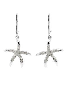 1.50 Cts White Diamond Earring in White Rhodium Plated 925 Sterling Silver