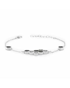 0.2 Cts Blue Diamond Bracelet in 925 Two Tone