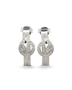 1.19 Cts White Diamond Earring in White Rhodium Plated 925 Sterling Silver