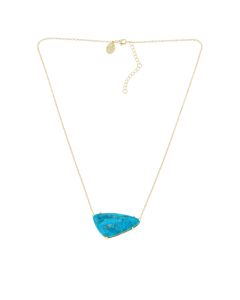 17.82 Cts Turquoise Necklace in Brass