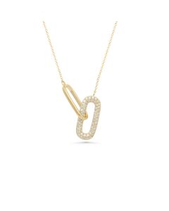 0.07 Cts White Diamond Necklace in 14K Yellow Gold