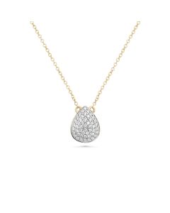 0.17 Cts White Diamond Necklace in 14K Two Tone