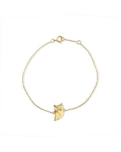 0.02 Cts White Diamond Bracelet in 14K Yellow Gold