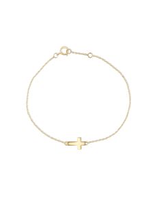 Cross Bracelet in 14K Yellow Gold
