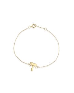 Palm Tree Charm Bracelet in 14K Yellow Gold