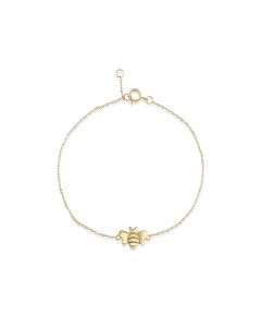 Bee Charm Bracelet in 14K Yellow Gold