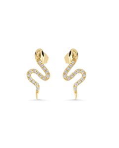 0.2 Cts White Diamond Earring in 14K Yellow Gold