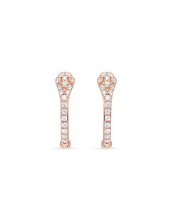 0.18 Cts White Diamond Earring in 14K Rose Gold