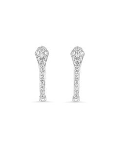 0.18 Cts White Diamond Earring in 14K White Gold