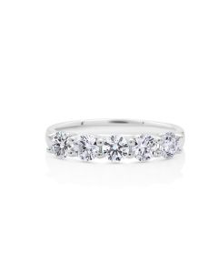 1.03 Cts Lab Grown White Diamond Ring in 14K White Gold