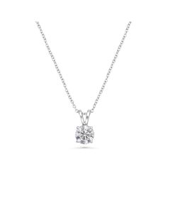 0.75 Cts Lab Grown White Diamond Pendant in 14K White Gold