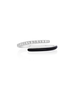 0.12 Cts White Diamond Ring in 14K White Gold