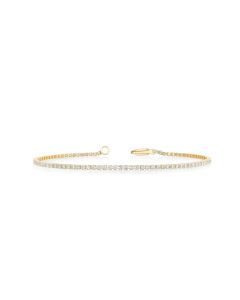 1.23 Cts White Diamond Bracelet in 14K Yellow Gold