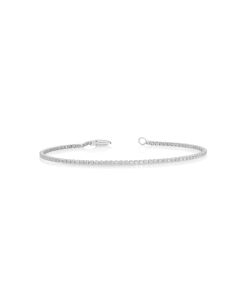 1.23 Cts White Diamond Bracelet in 14K White Gold