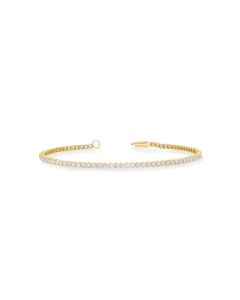 2.06 Cts White Diamond Bracelet in 14K Yellow Gold
