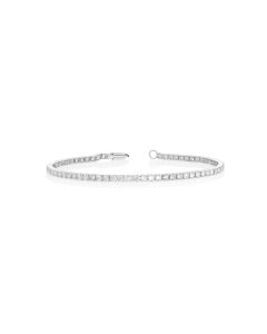 2.6 Cts White Diamond Bracelet in 14K White Gold