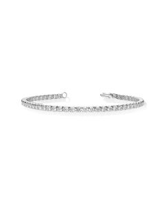 4.47 Cts White Diamond Bracelet in 14K White Gold
