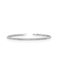 2.46 Cts White Diamond Bracelet in 14K White Gold