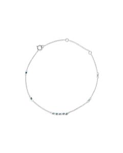 0.26 Cts Blue Diamond Bracelet in 14K White Gold