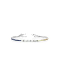4.33 Cts Multi-Sapphire Bracelet in 925