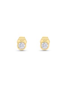 0.20 Cts White Diamond Stud Earring in 14K Gold