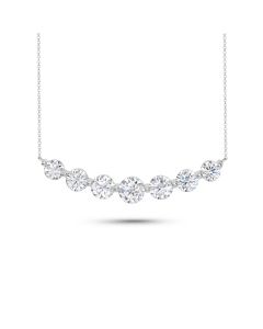 4.00 DEW Moissanite Necklace in 14K White Gold