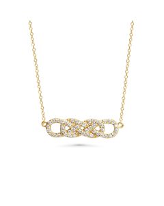 0.20 Cts Diamond Necklace in 14K Yellow Gold