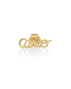 CANCER Single Sided Earring in 14K Yellow Gold