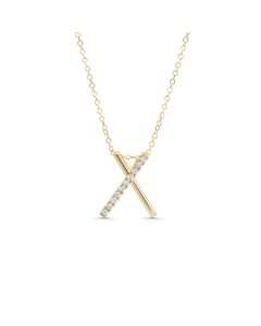 0.07 Cts Diamond Pendant in 14K Yellow Gold