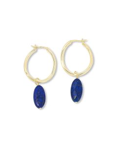 22.27 Cts Lapis Lazuli Dangle Earring in Brass