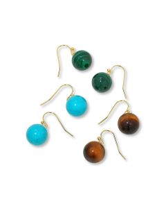 84.82 Cts Multi Gemstone Drop Earring Set in Brass