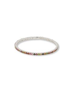 6.45 Cts Tourmaline Tennis Bracelet in 925 Sterling Silver