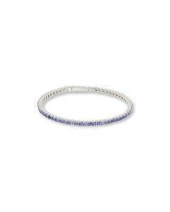 6.46 Cts Tanzanite Tennis Bracelet in 925 Sterling Silver