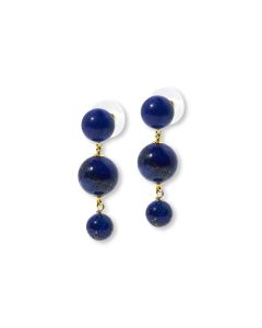 55.40 Cts Lapis Lazuli Dangle Earring in Brass
