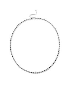 4.59 Ctw Black Diamond Necklace in 925 Sterling Silver