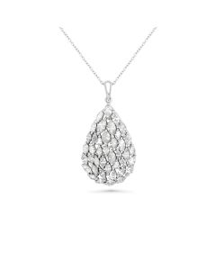 2.28 Cts White Diamond Pendant in 14K White Gold
