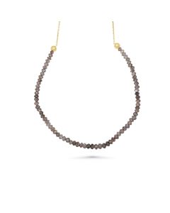 7.65 Cts Brown Diamond Necklace in 14K Yellow Gold
